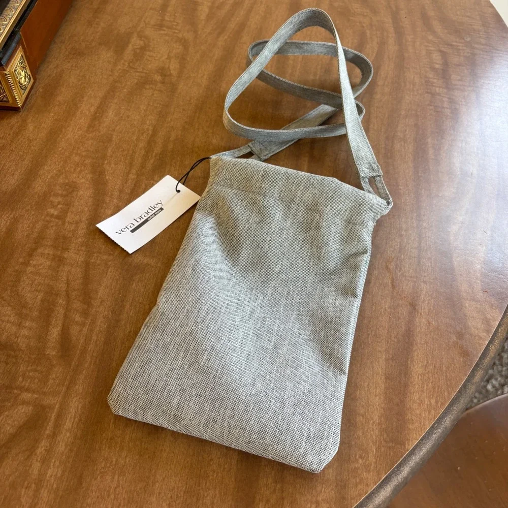 Vera Bradley Crossbody Bag Women OS Slim Easy Lighten Up Medium Heather Gray